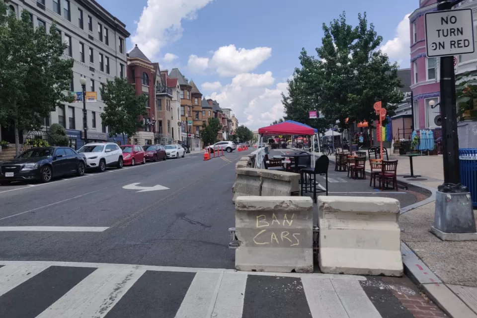 Adams Morgan pedestrian zone during COVID-19 pandemic